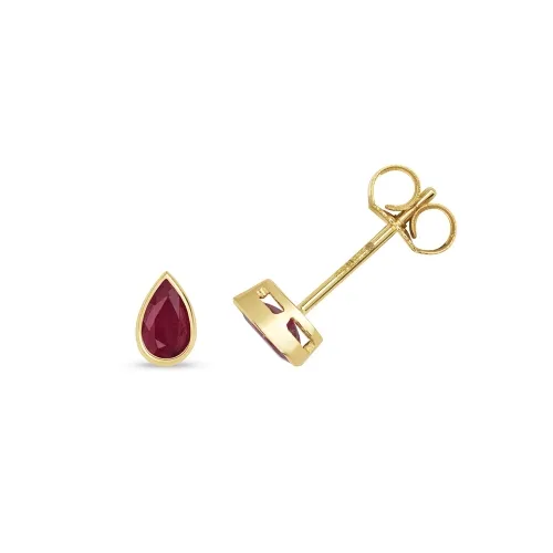 Ruby Pear Rubover Studs